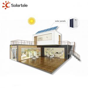 Casa modular inteligente con sistema de energía solar fuera de la red